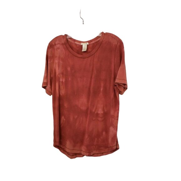 Women's Matt M Rust Loose Fit T-shirt Custom Bleach Dye Size L - Picture 1 of 5